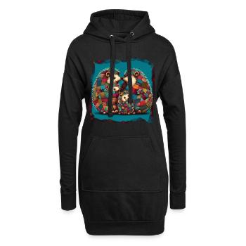 Famille HedgeWork - Sweat-shirt à capuche long Femme - noir - Devant