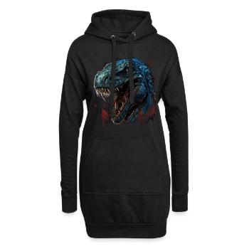 T. Rex est de mauvaise humeur - Sweat-shirt à capuche long Femme - noir - Devant