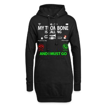 Trombone Player Sprüche Lustig Witzig mit Spruch - Hoodie-Kleid - Schwarz - Vorne
