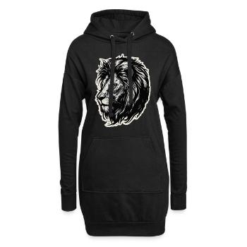 Lion - Sweat-shirt à capuche long Femme - noir - Devant
