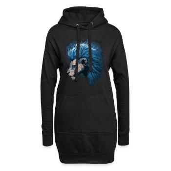 Signe du zodiaque Lion - Sweat-shirt à capuche long Femme - noir - Devant