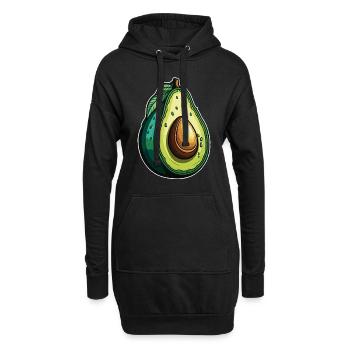 Avocat - Sweat-shirt à capuche long Femme - noir - Devant