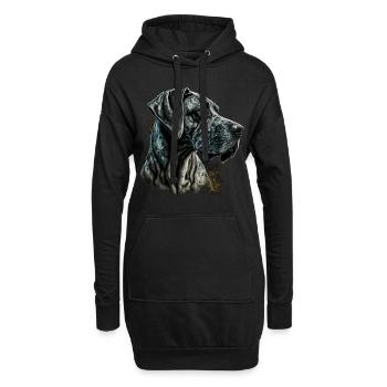 Great Dane - Hoodie Dress - black - Front