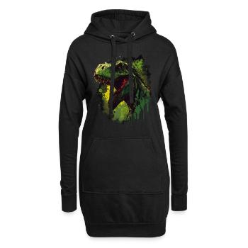 T. Rex est de mauvaise humeur - Sweat-shirt à capuche long Femme - noir - Devant