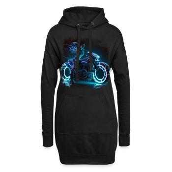 Futuristisch Motorrad Zukunft Bike für eine - Hoodie-Kleid - Schwarz - Vorne