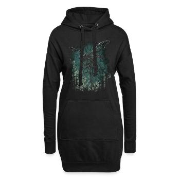 Gruselige Horror Libelle - Hoodie-Kleid - Schwarz - Vorne