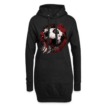 Football - Sweat-shirt à capuche long Femme - noir - Devant