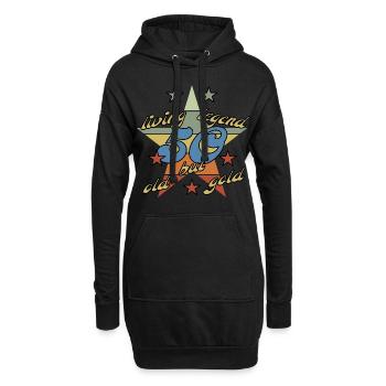 50 Jahre Geburtstag, lebende Legende vintage retro - Hoodie-Kleid - Schwarz - Vorne