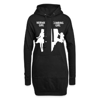 Klettern Bouldern - Hoodie-Kleid - Schwarz - Vorne