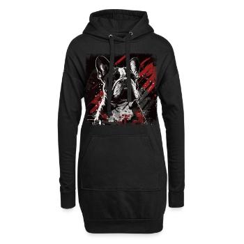 Bouledogue français - Sweat-shirt à capuche long Femme - noir - Devant