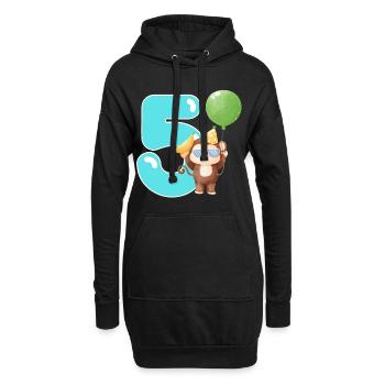 5. Geburtstag. 5 Jahre Geburtstagsgeschenk - Hoodie-Kleid - Schwarz - Vorne