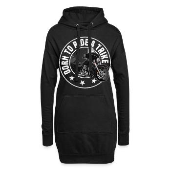 Echte Männer Fahren Trikes | Triker Geschenkideen - Hoodie-Kleid - Schwarz - Vorne