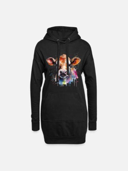 Kalb - Hoodie-Kleid - Schwarz