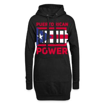 Puerto Rico Flagge | Puerto Ricaner Geschenkideen - Hoodie-Kleid - Schwarz - Vorne