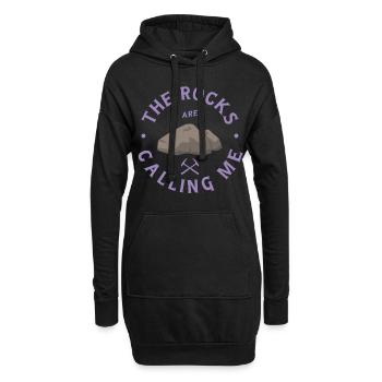 Géologie - Sweat-shirt à capuche long Femme - noir - Devant