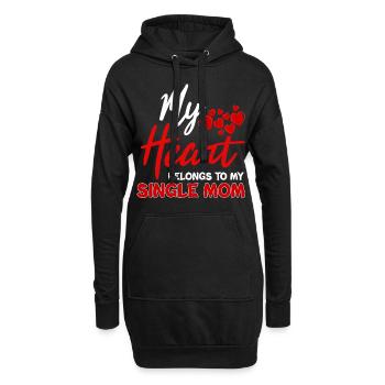 mom - Hoodie-Kleid - Schwarz - Vorne