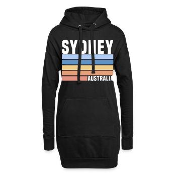 sydney australia - Hoodie-Kleid - Schwarz - Vorne