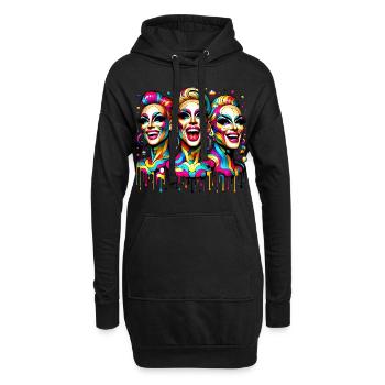 Glanzvolles Trio - Glamorous Trio - Hoodie-Kleid - Schwarz - Vorne