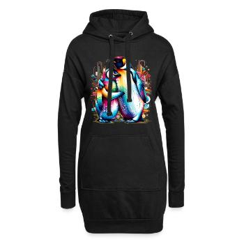Colorful Embrace - Pride Penguins - Hoodie-Kleid - Schwarz - Vorne