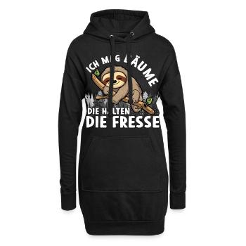 I like trees that keep their mouths shut - Hoodie Dress - black - Front