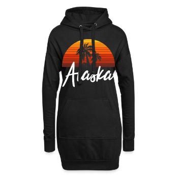 alaska - Hoodie-Kleid - Schwarz - Vorne