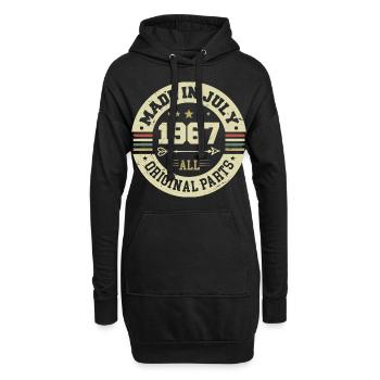 Juli 1967 Geburtstagsgeschenk 1967 I Made in July - Hoodie-Kleid - Schwarz - Vorne