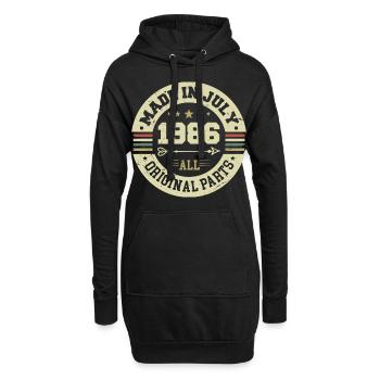 Juli 1986 Geburtstagsgeschenk 1986 I Made in July - Hoodie-Kleid - Schwarz - Vorne