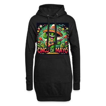 Cinco de Mayo Kaktus - Hoodie-Kleid - Schwarz - Vorne