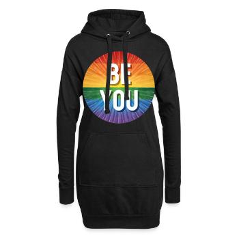 LGBTQ Be You - Hoodie-Kleid - Schwarz - Vorne