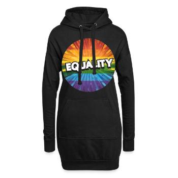 LGBTQ Equality - Hoodie-Kleid - Schwarz - Vorne