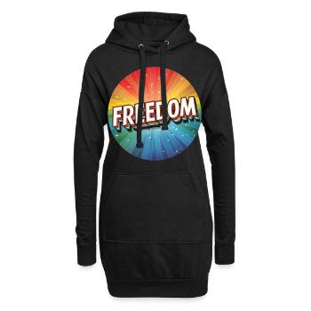 LGBTQ Freedom - Hoodie-Kleid - Schwarz - Vorne