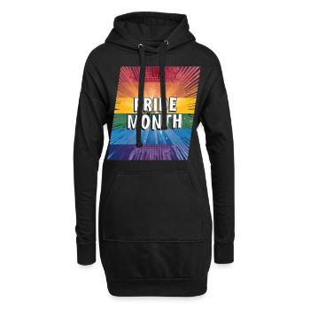 Mois de la fierté LGBTQ - Sweat-shirt à capuche long Femme - noir - Devant