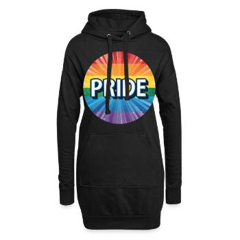 LGBTQ PRIDE - Hoodie-Kleid - Schwarz - Vorne