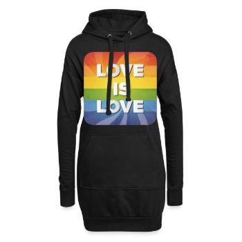 LGBTQ Love is Love - Hoodie Dress - black - Front