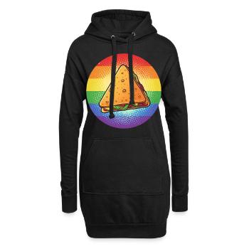 LGBTQ Nacho - Sweat-shirt à capuche long Femme - noir - Devant