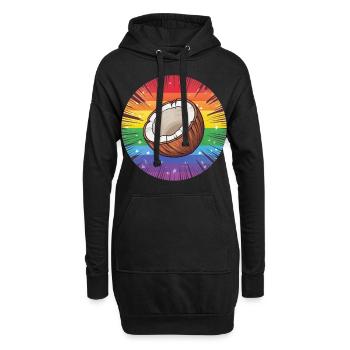 Noix de LGBTQ - Sweat-shirt à capuche long Femme - noir - Devant