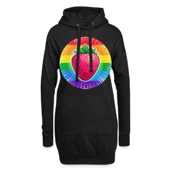 LGBTQ Erdbeere - Hoodie-Kleid - Schwarz - Vorne