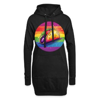 LGBTQ Taco - Sweat-shirt à capuche long Femme - noir - Devant