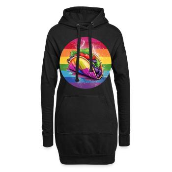 LGBTQ Taco - Hoodie-Kleid - Schwarz - Vorne