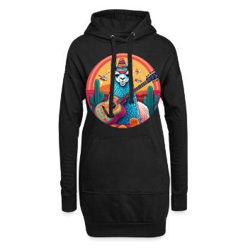 5 de Mayo Party Drinko de Mayo Lama et guitare - Sweat-shirt à capuche long Femme - noir - Devant