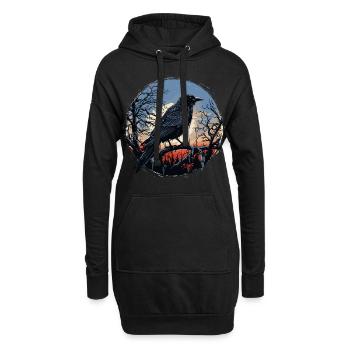 Rabe - Hoodie-Kleid - Schwarz - Vorne