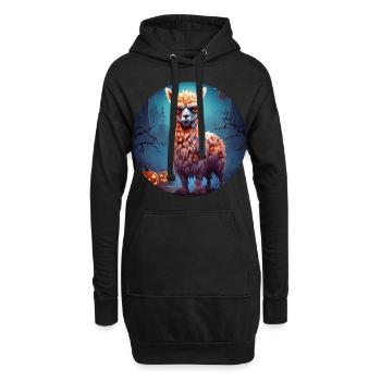 Gruseliges Halloween-partykostüm Zombie-lama - Sweat-shirt à capuche long Femme - noir - Devant