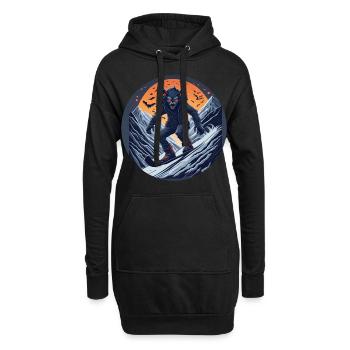 Gruseliges Halloween-partykostüm Werwolf-snowboard - Hoodie-Kleid - Schwarz - Vorne