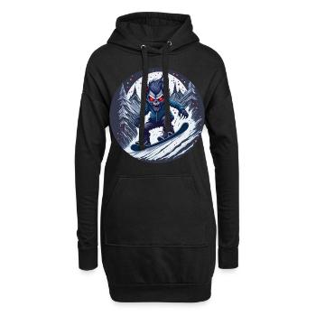 Gruseliges Fête d’Halloween Kostüm Werwolf - Sweat-shirt à capuche long Femme - noir - Devant