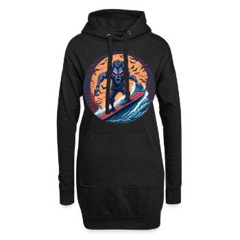 Gruseliges Halloween-partykostüm Werwolf Beim - Hoodie-Kleid - Schwarz - Vorne