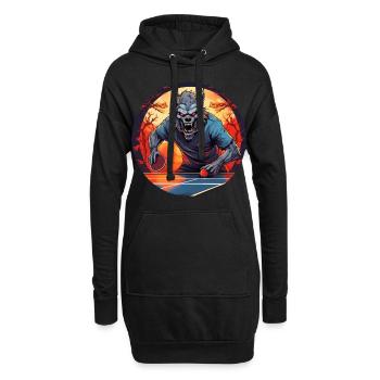 Gruseliges Halloween-partykostüm Werwolf Ping Pong - Hoodie-Kleid - Schwarz - Vorne