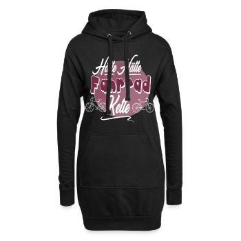 Hätte Hätte Fahrrad Kette - Hoodie-Kleid - Schwarz - Vorne