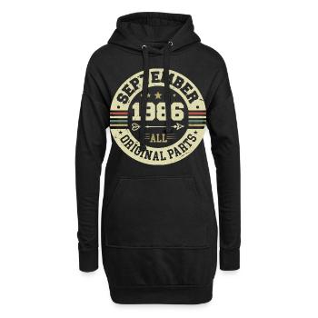38. Geburtstag 1986 Legendär seit September 1986 - Hoodie-Kleid - Schwarz - Vorne