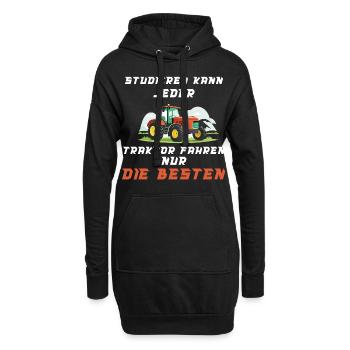 Traktor Landwirtschaft Trecker Landwirt Trecker - Hoodie-Kleid - Schwarz - Vorne