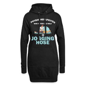 Physiotherapeut Geschenk Physio Physiotherapie - Hoodie-Kleid - Schwarz - Vorne